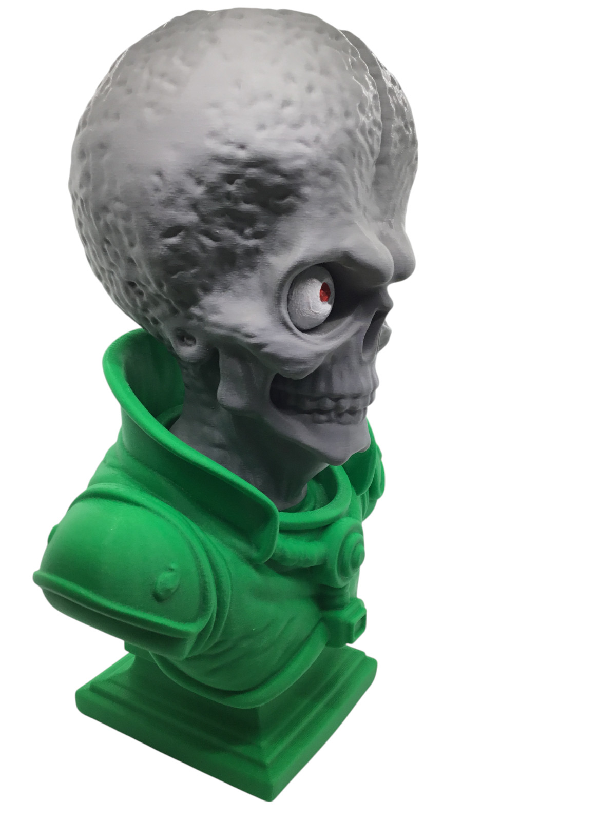 Large 12&Prime; Detailed Mars Attacks Alien Martian Sculpture Head Sci-Fi Décor Statue