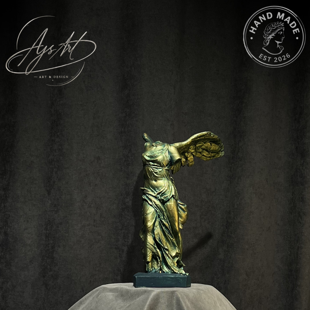 Winged, Sculpture, home decor, hand-painted, gift, greek, 3D Printed