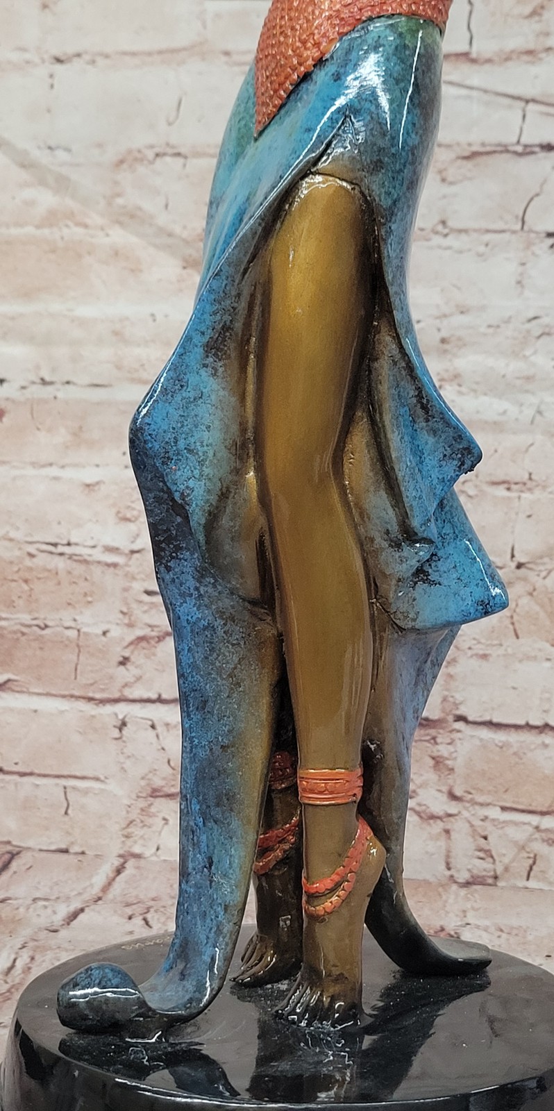 Chiparus Dancer Vegas Show Girls Art Deco Bronze Sculpture Marble Figurine Deco