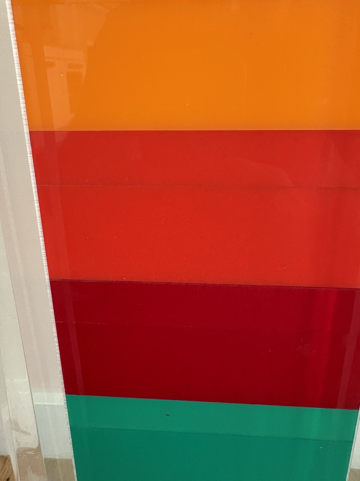 ALBERT CHUBAC Original Signed Lucite Acrylic Op Art Rainbow Sculpture