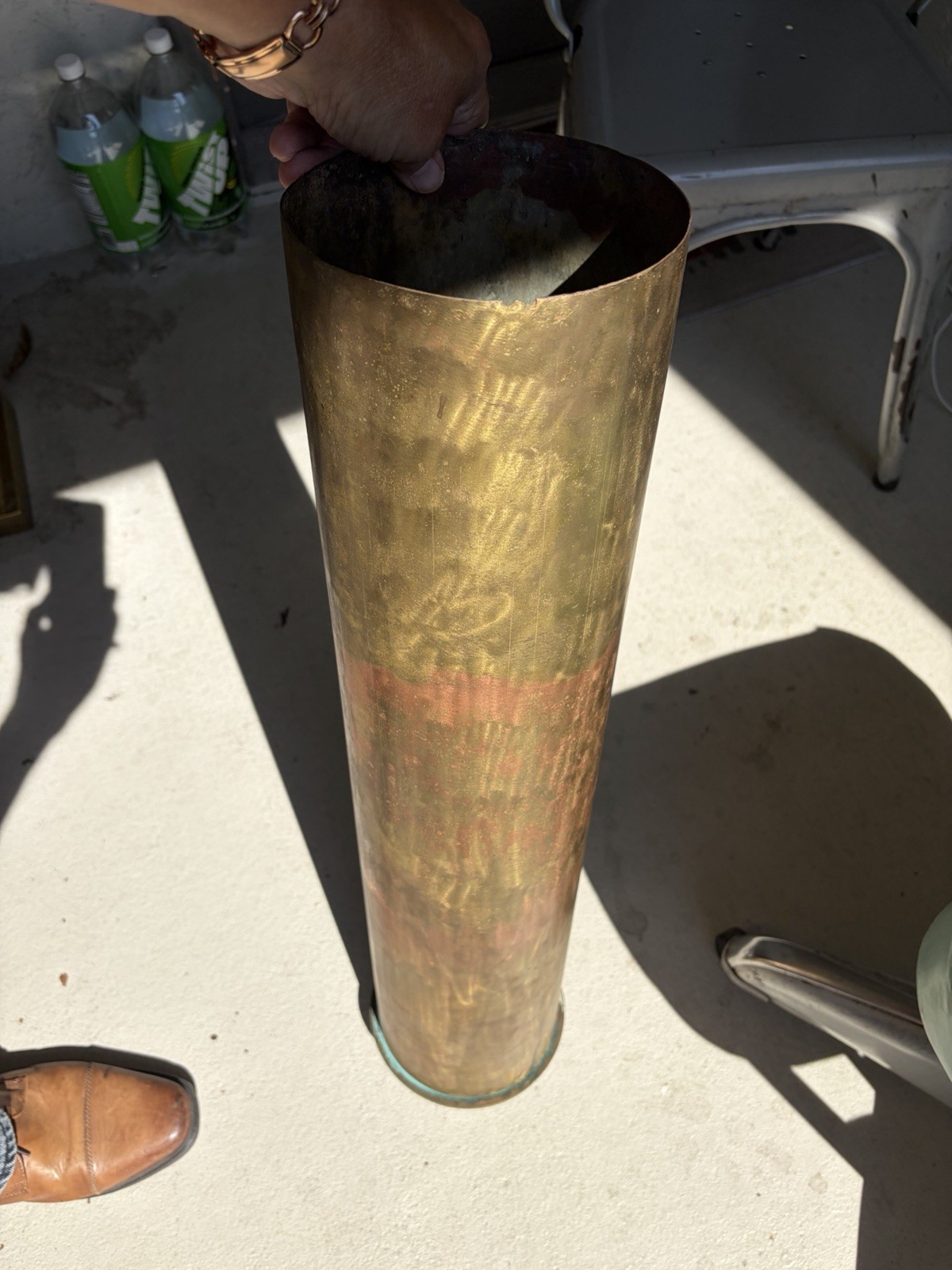 Antique 1918 Large 28” German Germany Trench Art Brass