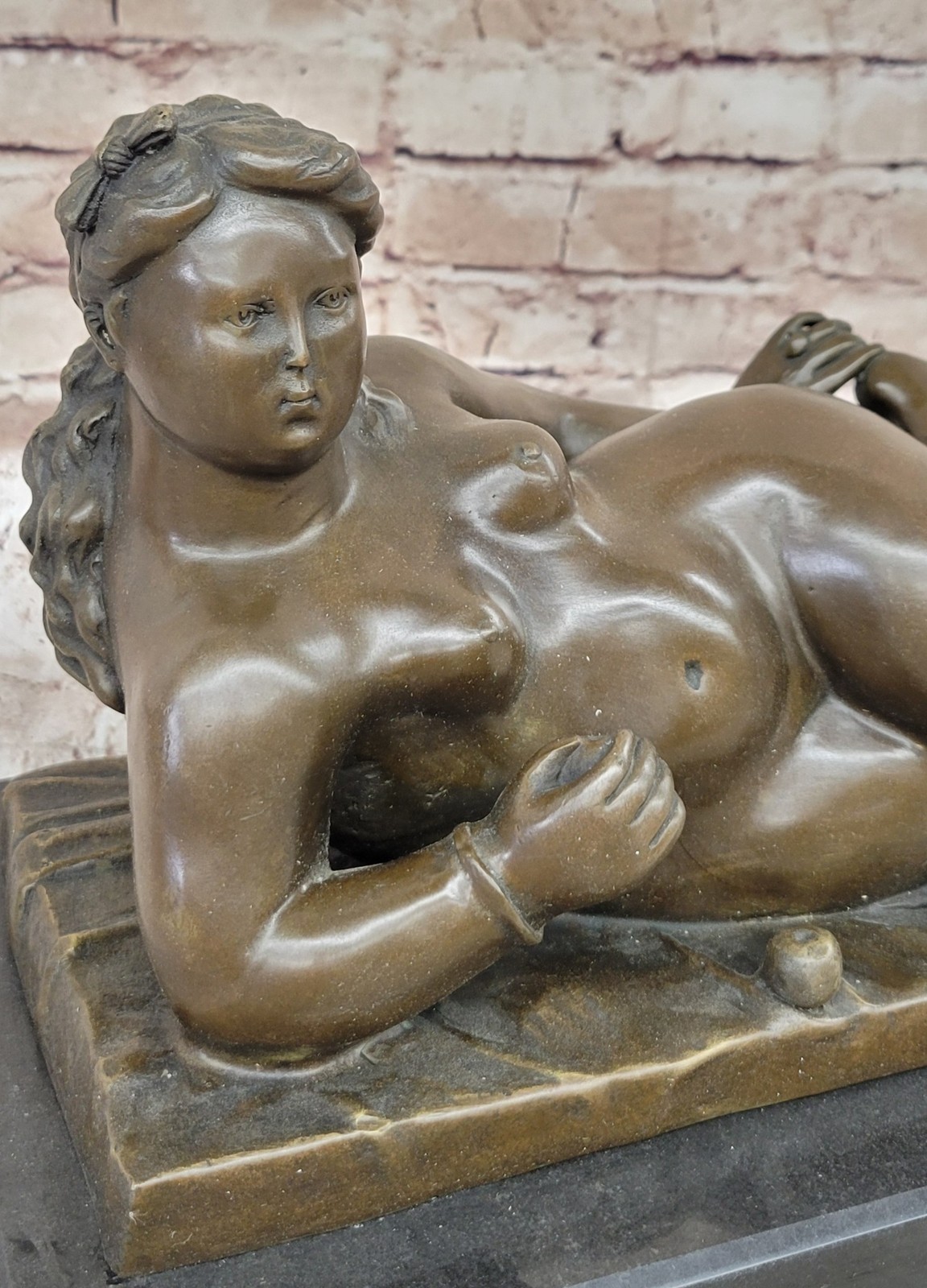 BOTERO DECORATIVE BRONZE SCULPTURE SLEEPING WOMAN HOT CAST FIGURINE FIGURE DECOR