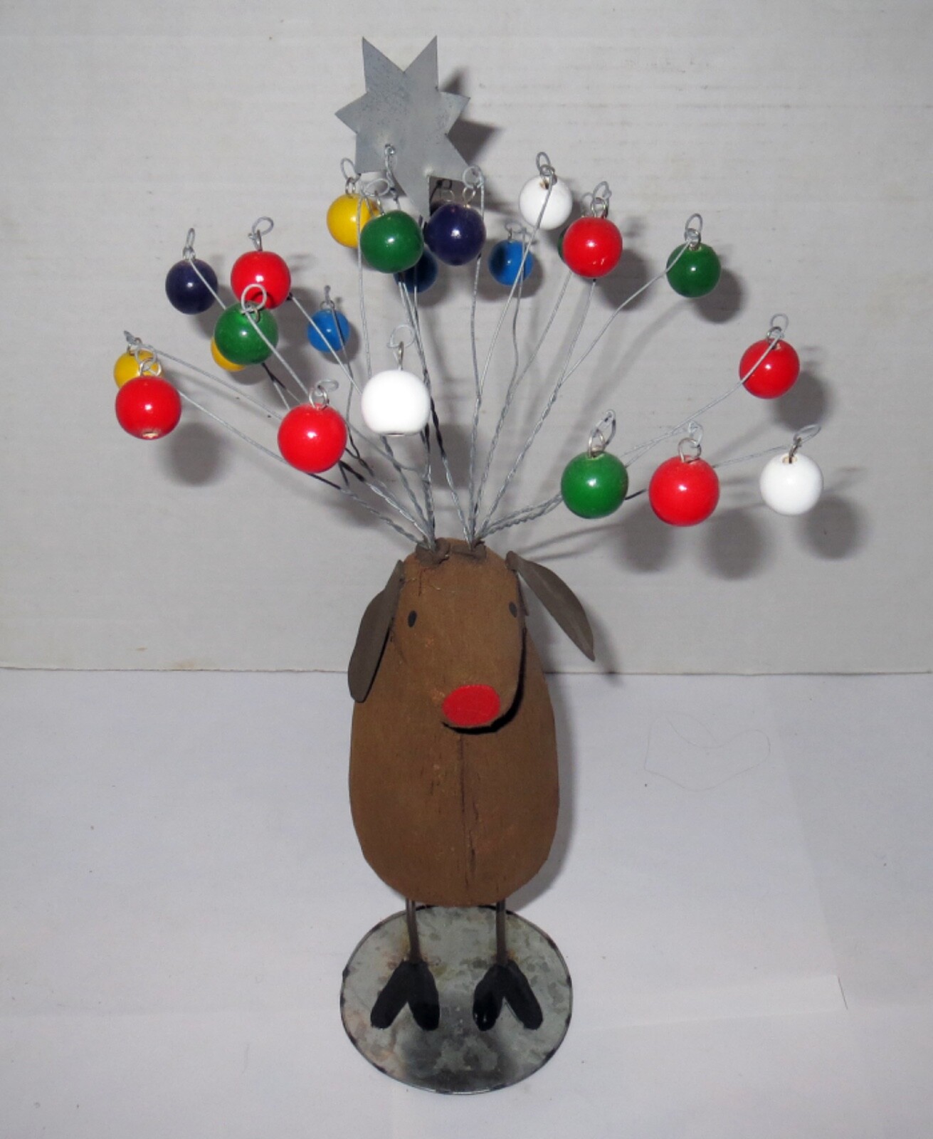 Unique One Of A Kind WIMSEY AMERICAN FOLK ART – BALLOON HEAD DOG SCULPTURE