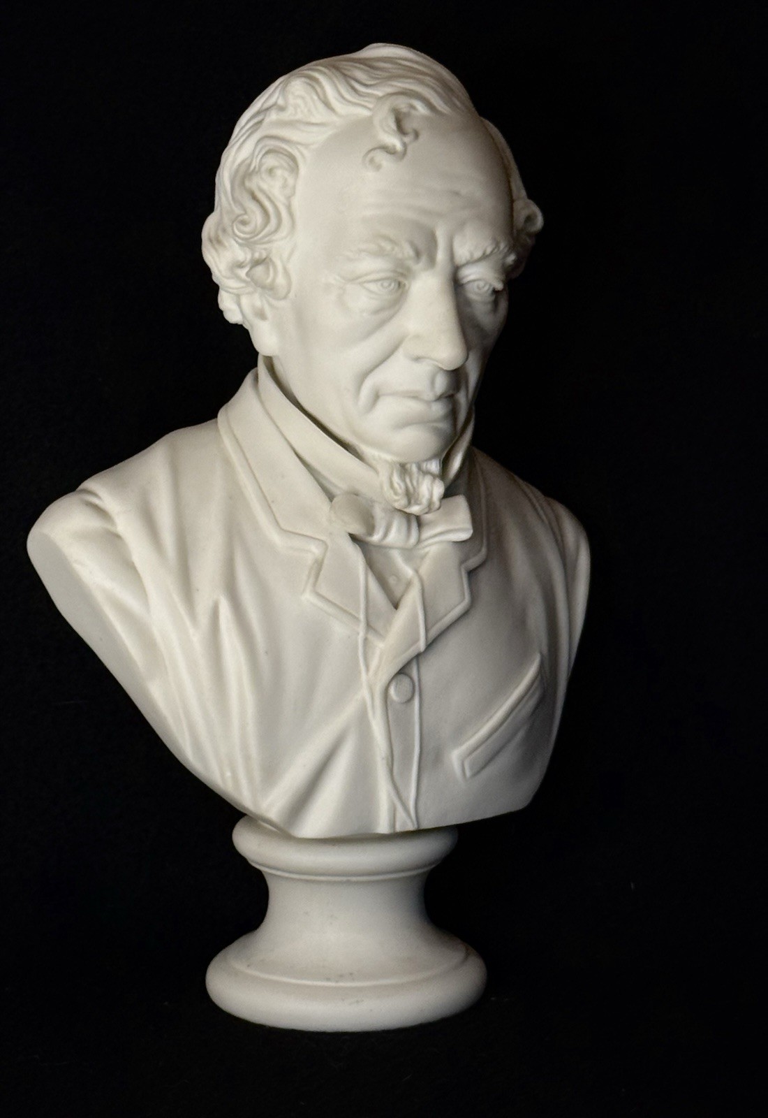 Rare Antique Parian BENJAMIN DISRAELI (1704-1881) Bisque Portrait Bust Statue