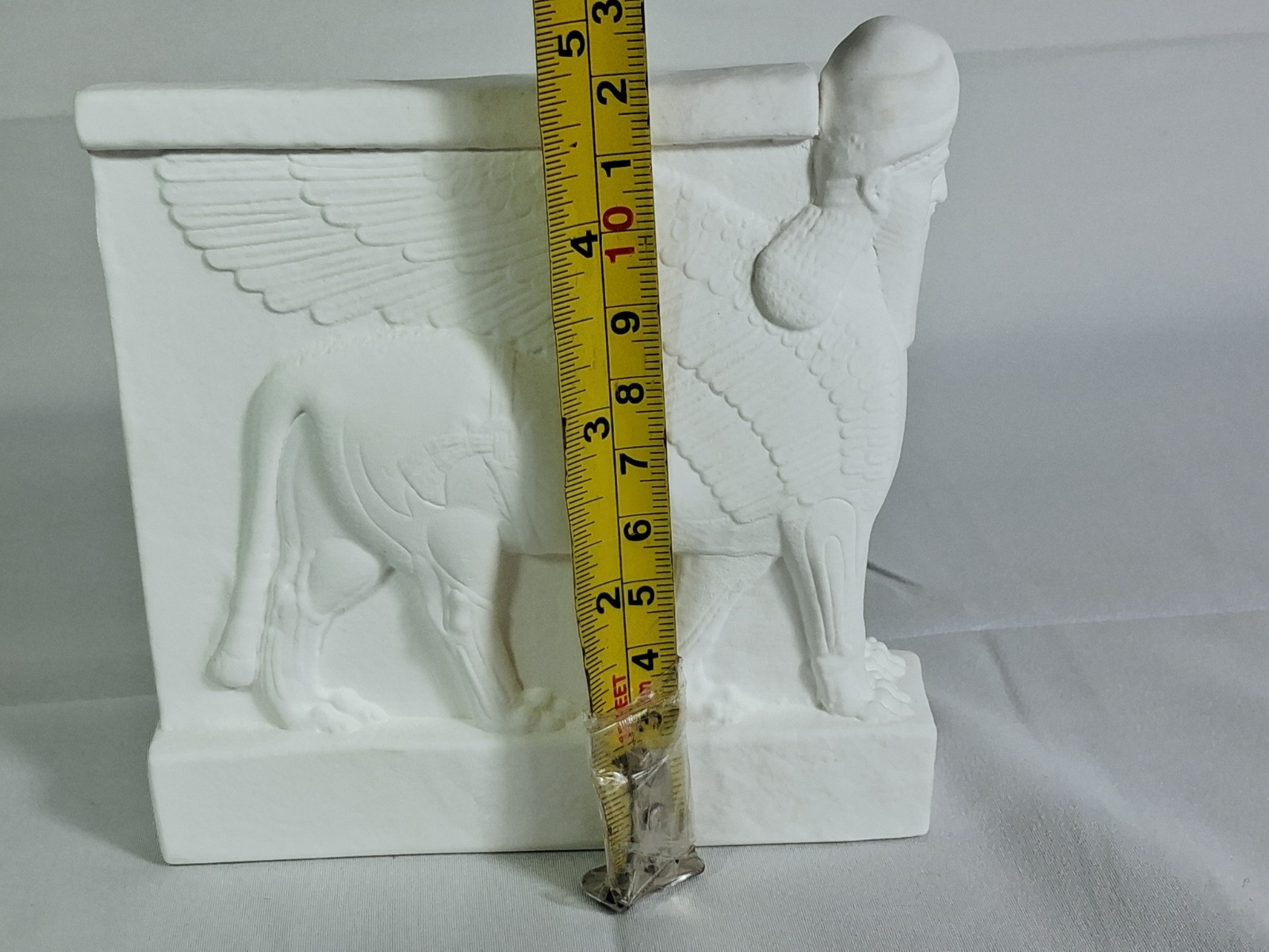 Lamassu Mesopotamia Mythological 3D Printed Statue Sculpture Pure White Nice