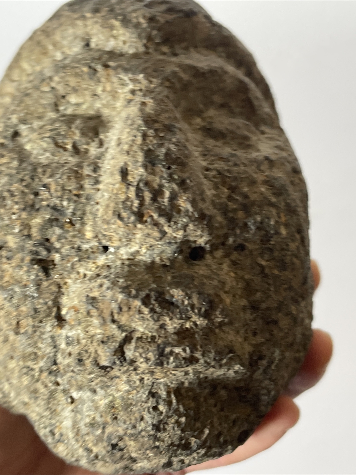 Antique Olmec Sculpture Stone Icon Volcanic 900BC To 300AD Pre-Colombian Helmet