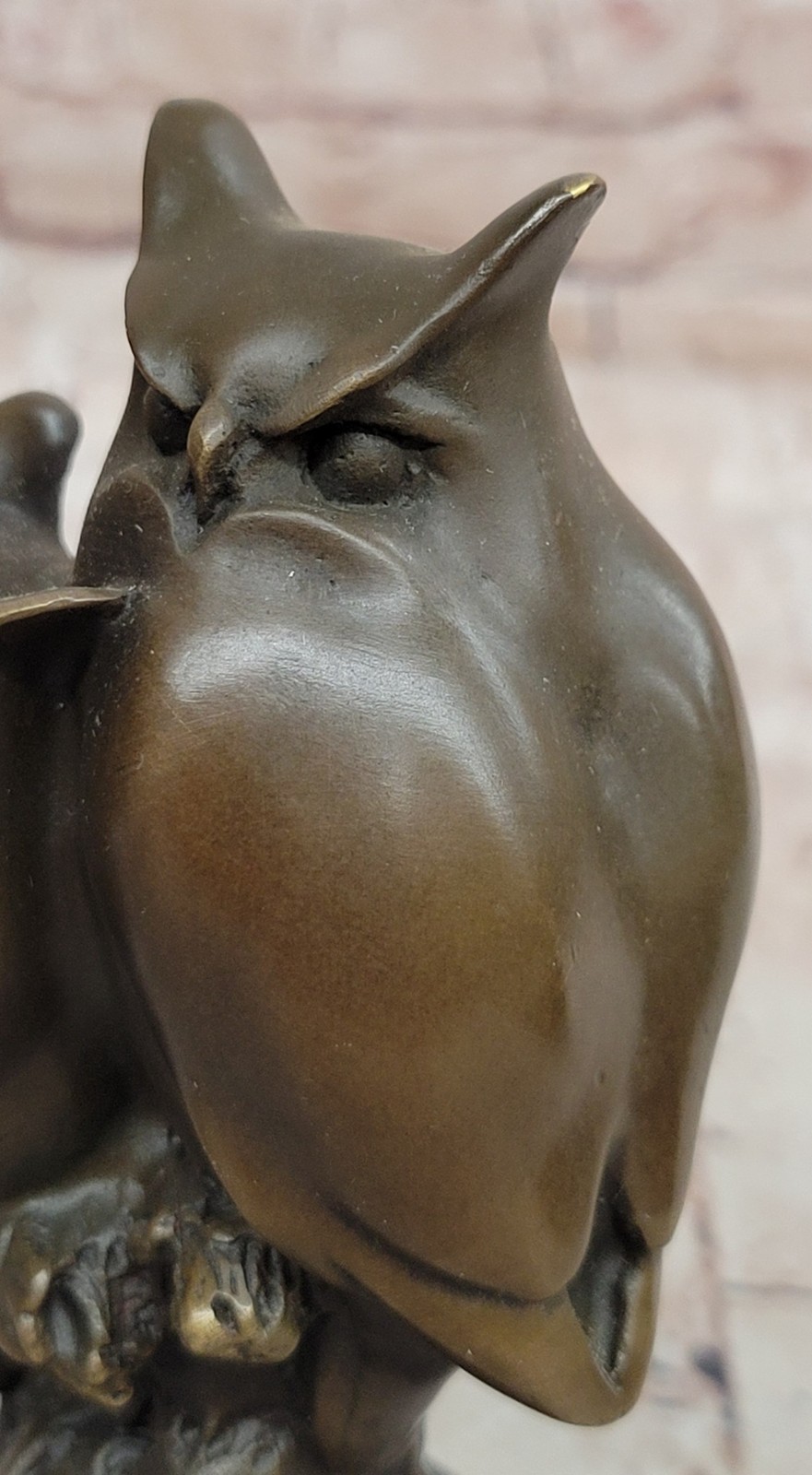 Milo Bronze Two Owls Bird Sculpture Hot Cast Wildlife Artwork Art Figurine Sale