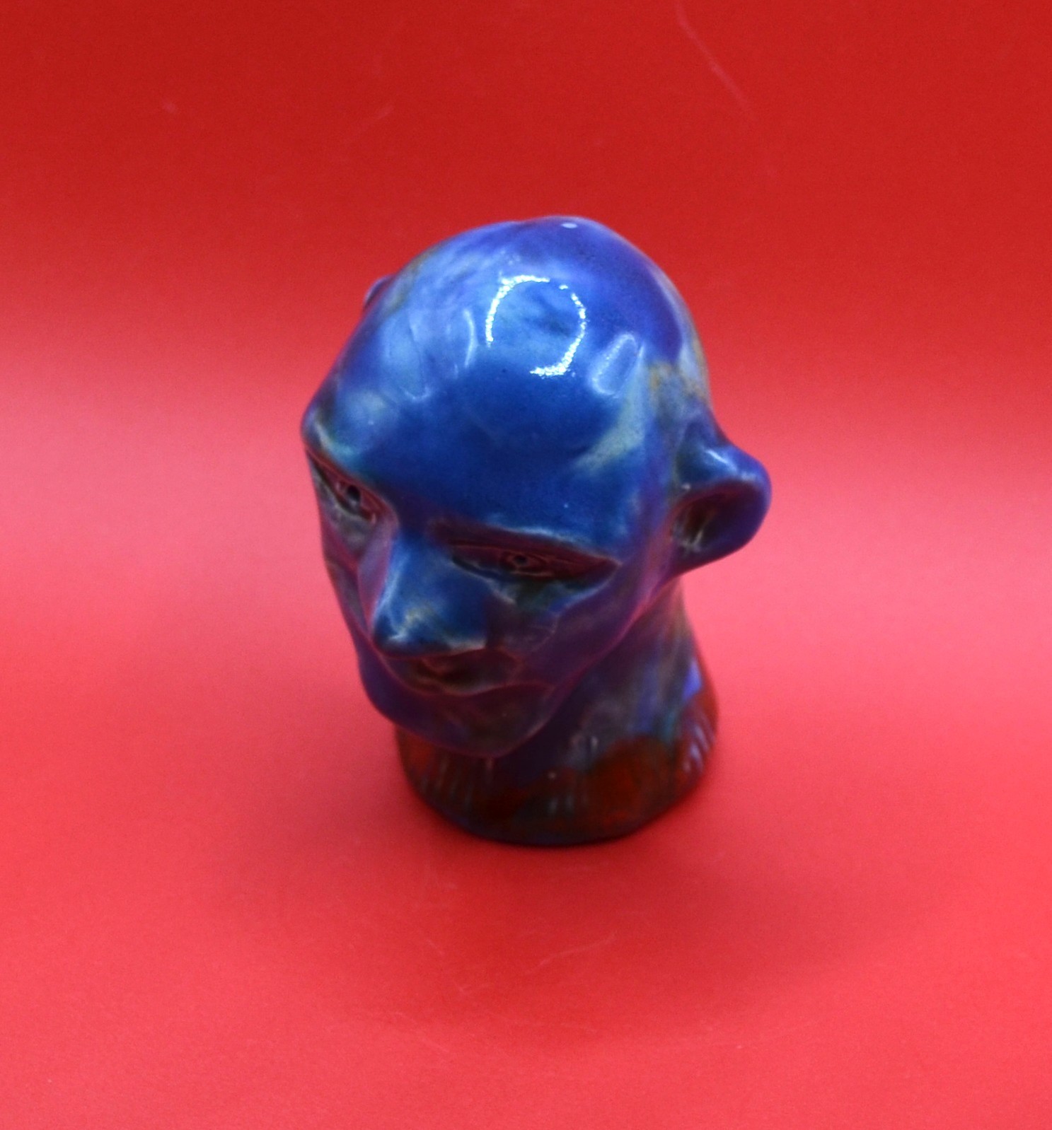 « Blue Practical Astrologist. 1729 BC » – Wonderful Original Clay Sculpture.
