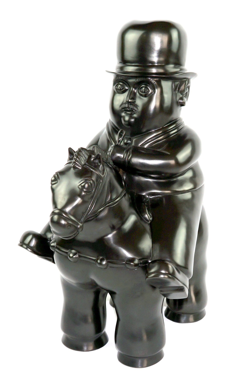 FERNANDO BOTERO « Man on Horse » BRONZE SCULPTURE SIGNED, SEALED & NUMBERED. 2/6