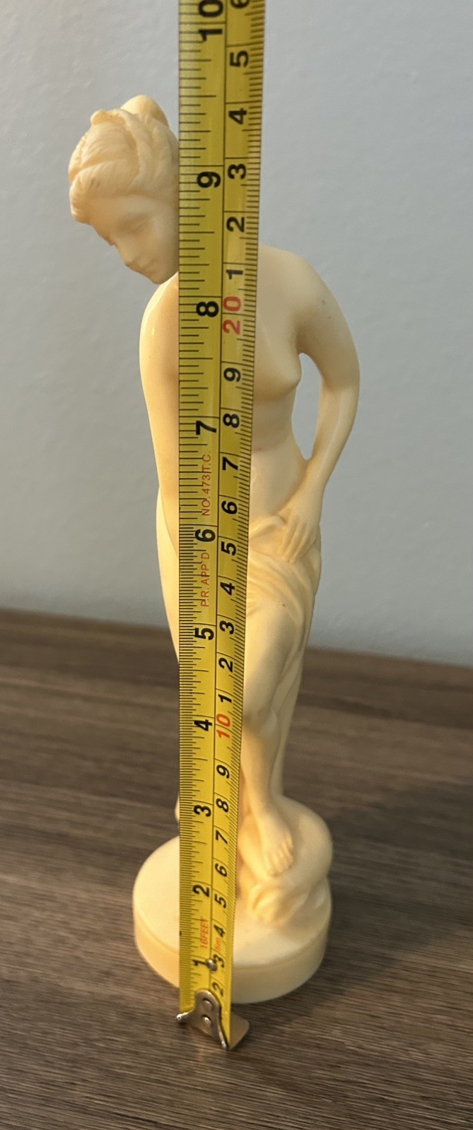 Vintage 9.75” A. Santini Italy Alabaster Statue sold at FW Woolworth.