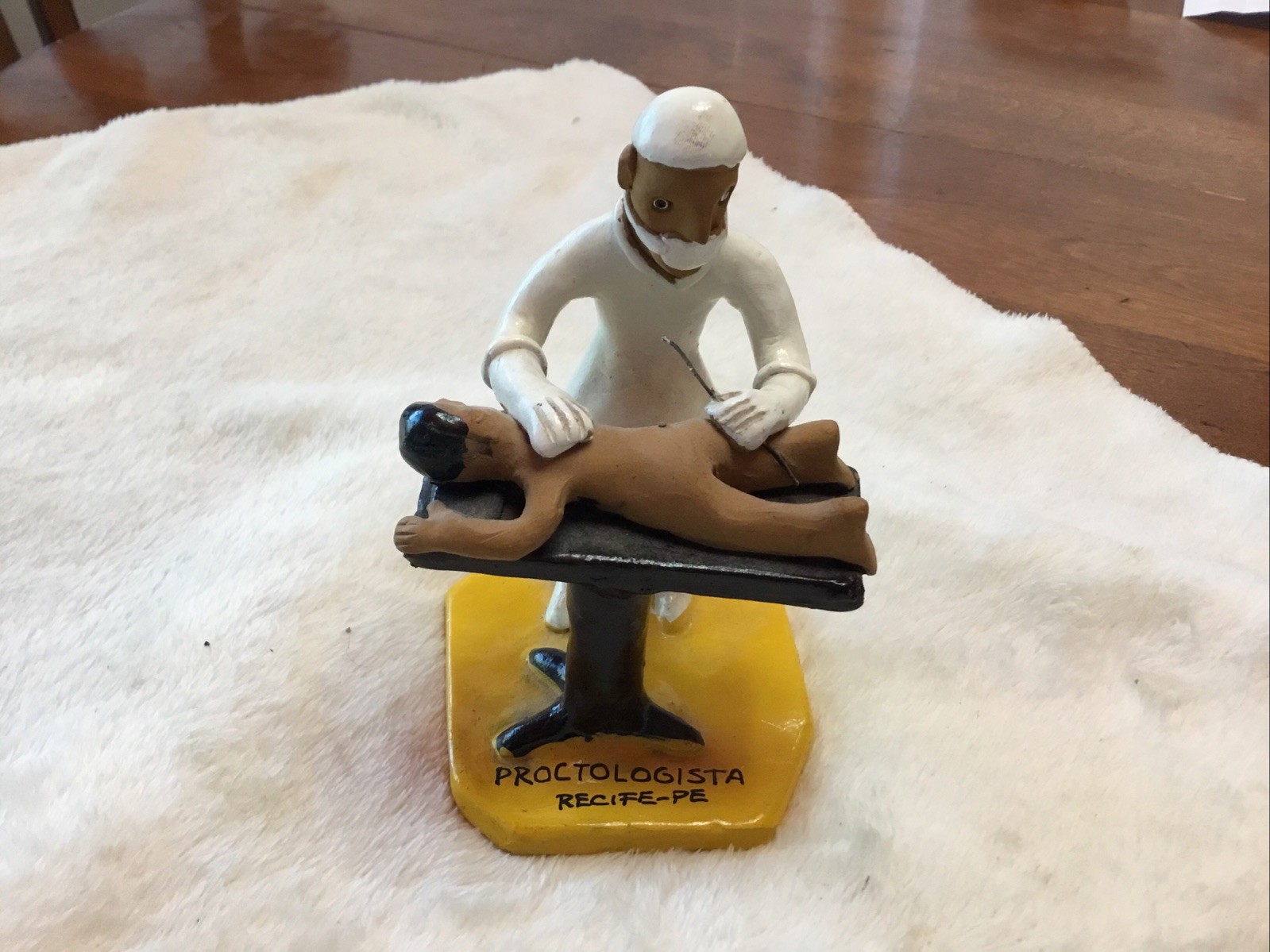 Brazil Folk Art Clay Sculpture PROCTOLOGISTA Doctor – Stamped