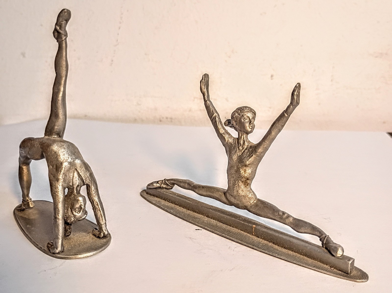 Vintage Pewter Metal Cast Ballet Dancers 3.25 In Tall MarkModels Figurines