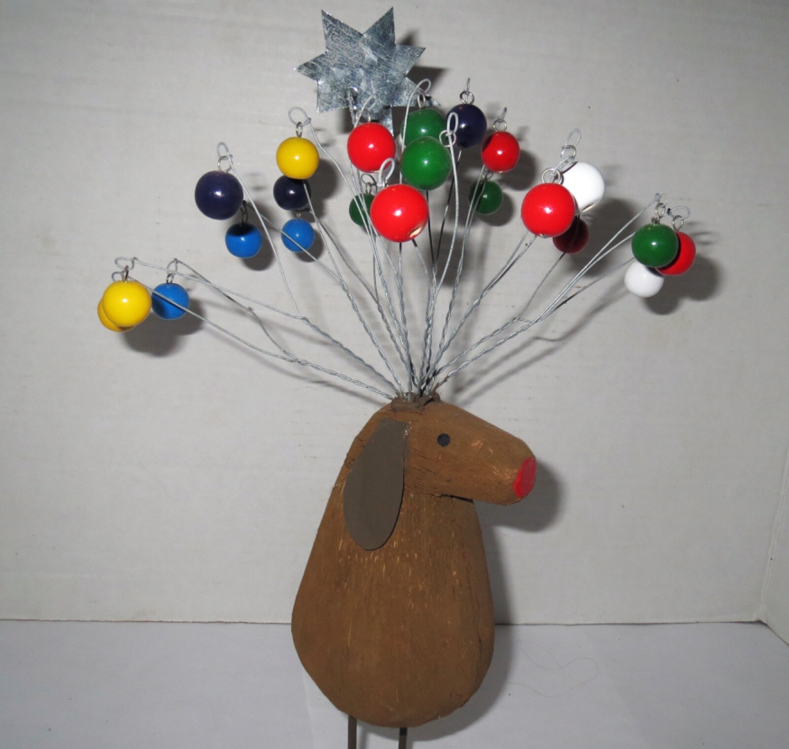 Unique One Of A Kind WIMSEY AMERICAN FOLK ART – BALLOON HEAD DOG SCULPTURE