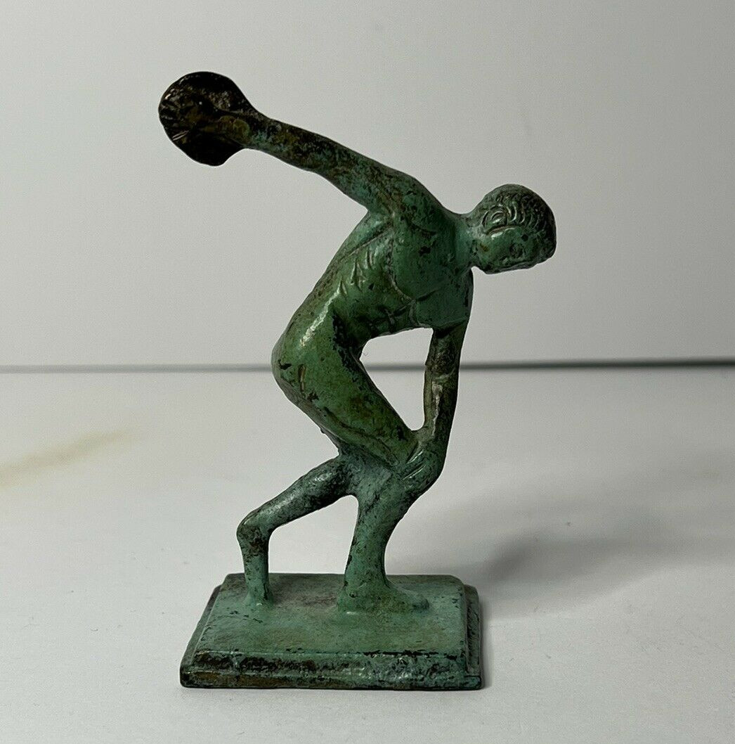 Discobolus of Myron Ancient Greek Disc Thrower – Sculpture 4&Prime; tall