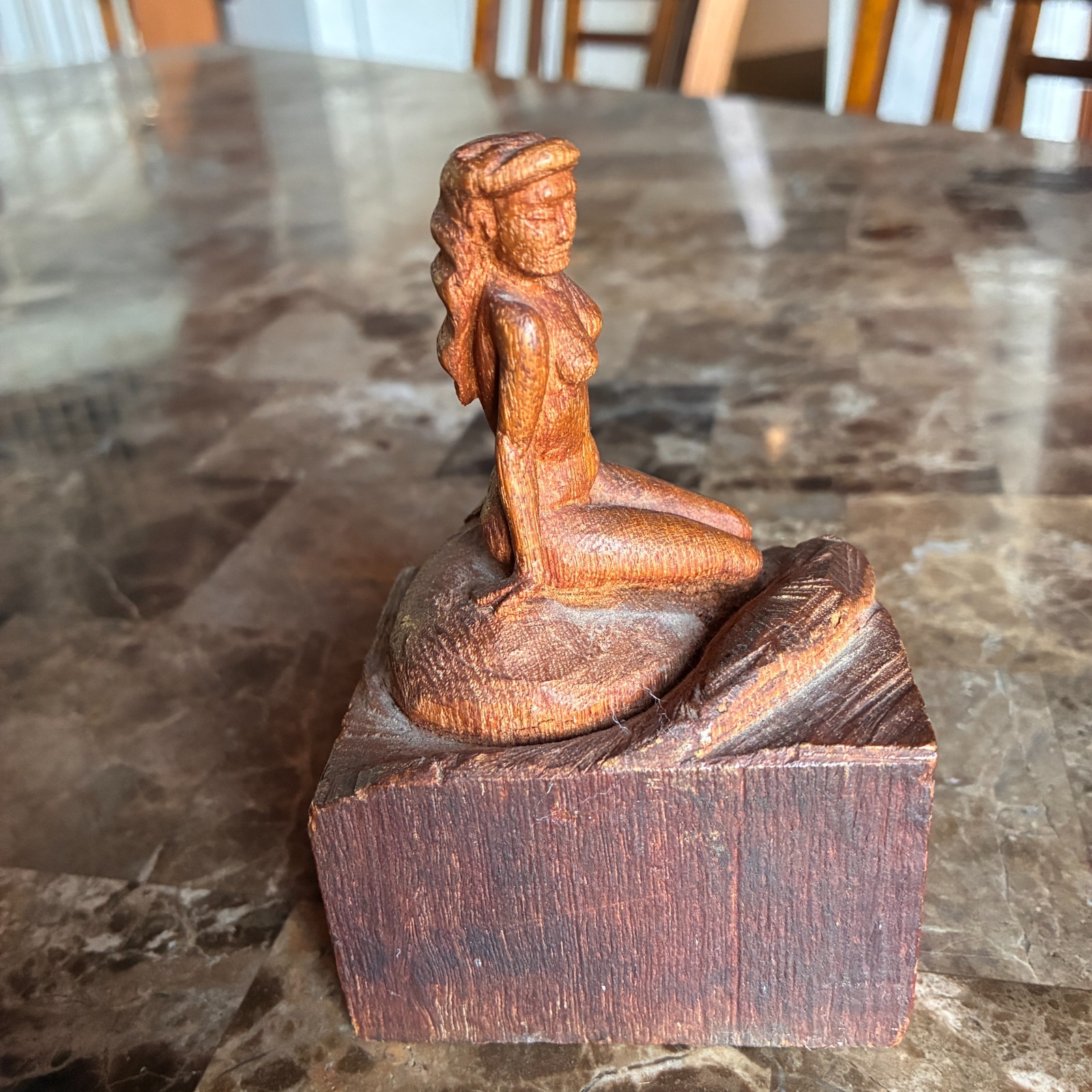 Hand Carved Danish nude woman from the 1930&rsquo;s