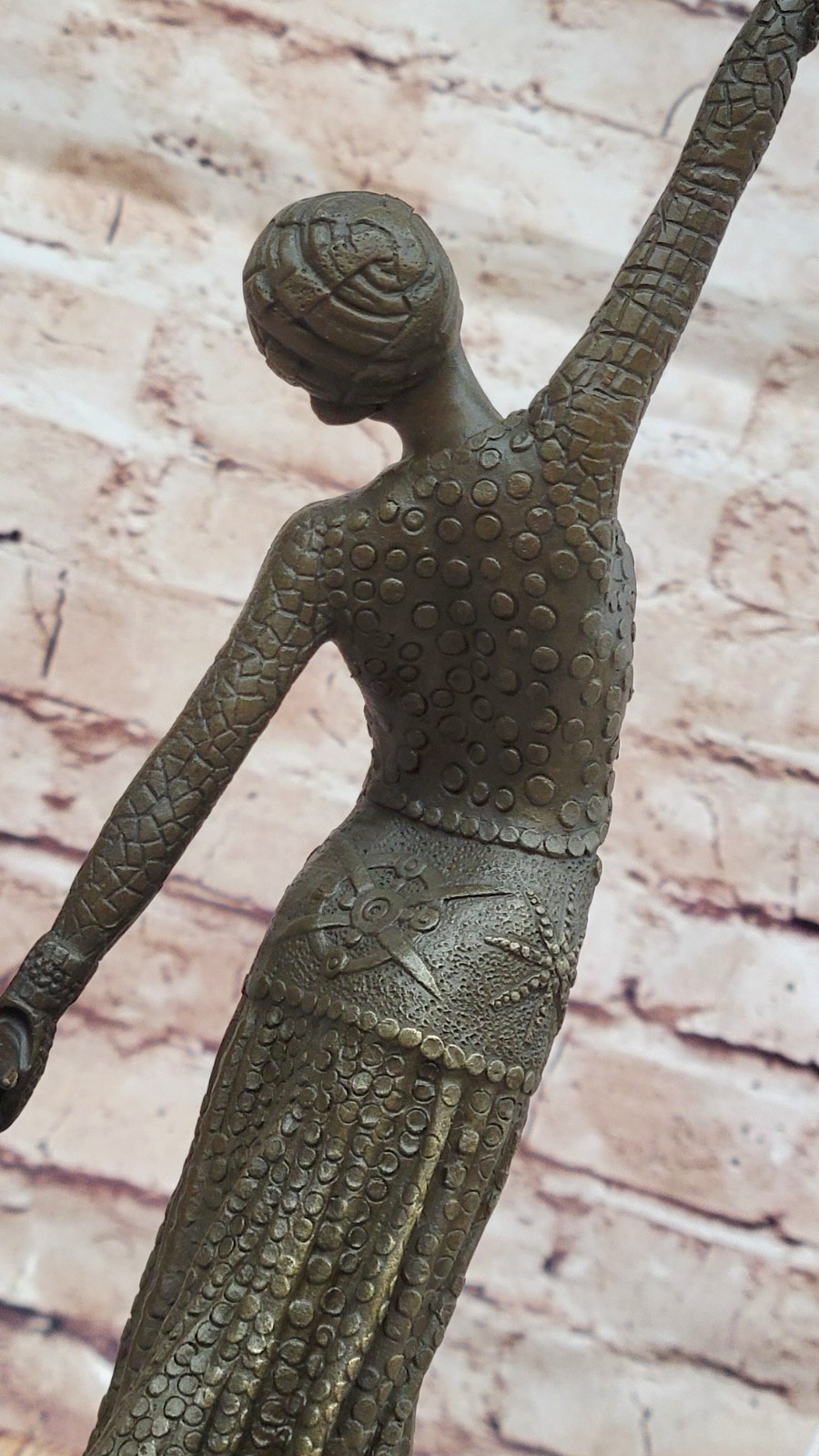Chiparus Dancer Les Vegas Show Girls Art Deco Bronze Sculpture Marble Figurine