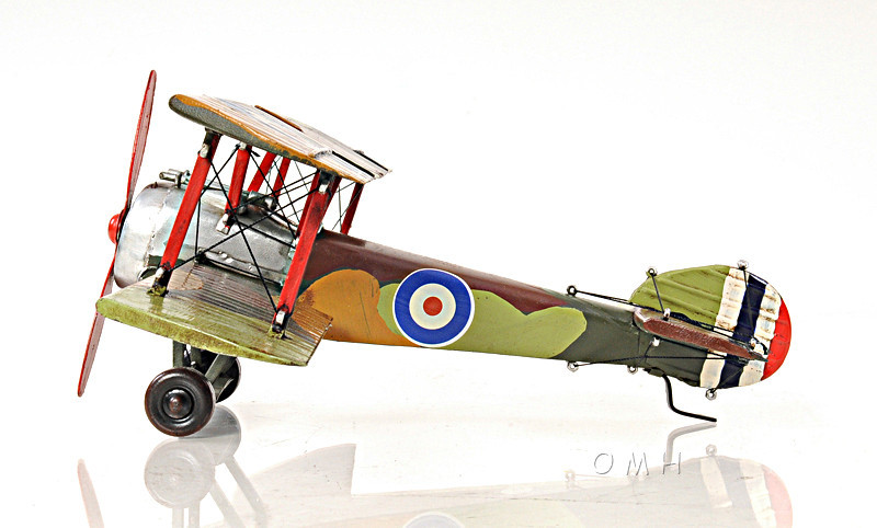 British Sopwith Camel F.1 Biplane Metal Desk Model 10&Prime; Airplane Aircraft Decor