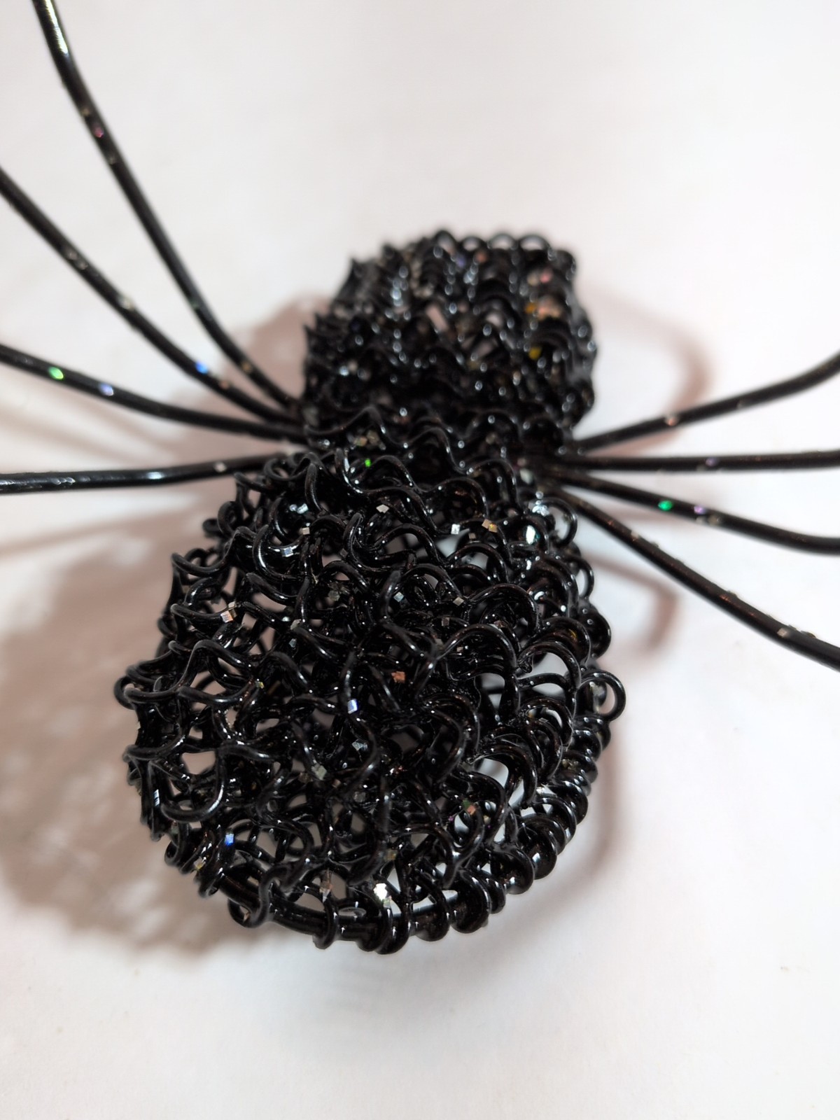 Decorative Wire Spider Sculpture 2.25&Prime;T 3.5&Prime;L 5.5&Prime;W