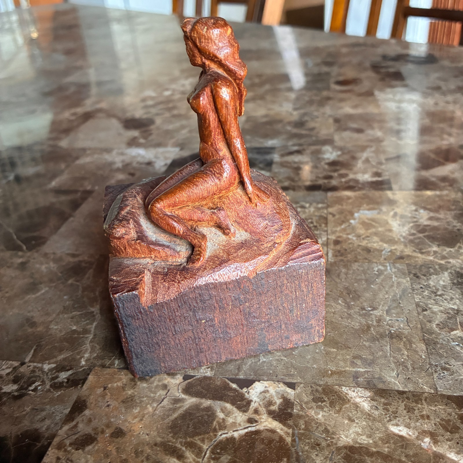 Hand Carved Danish nude woman from the 1930&rsquo;s