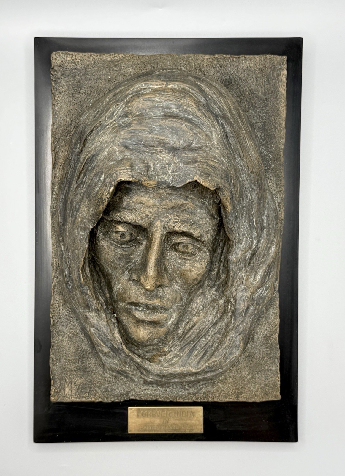 ⭕️ VINTAGE JAMES MEADE FOREVER INDIA 1972 WALL SCULPTURE PLAQUE MODERNIST ART