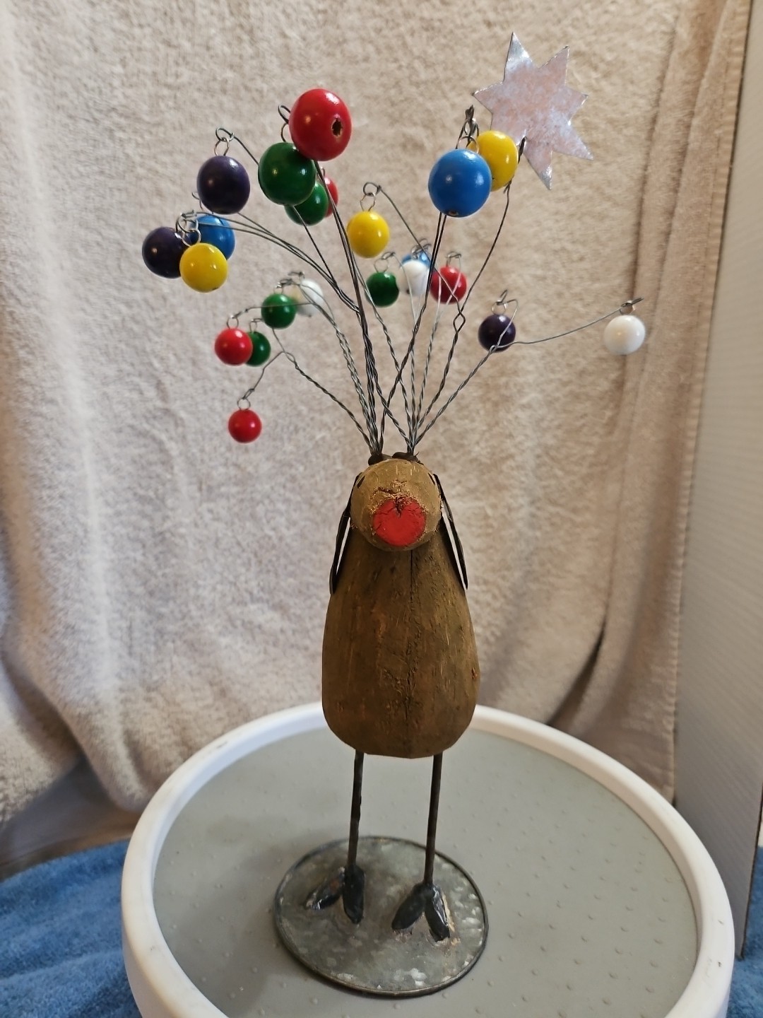 Unique One Of A Kind WIMSEY AMERICAN FOLK ART – BALLOON HEAD DOG SCULPTURE
