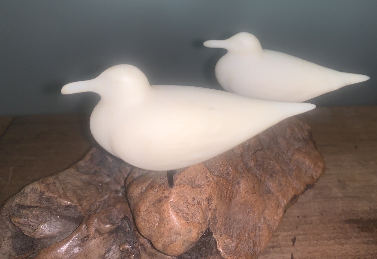 VTG ‘80s John Perry Signed Seagulls / Driftwood Sculpture 6”L 3.75”T Miniature