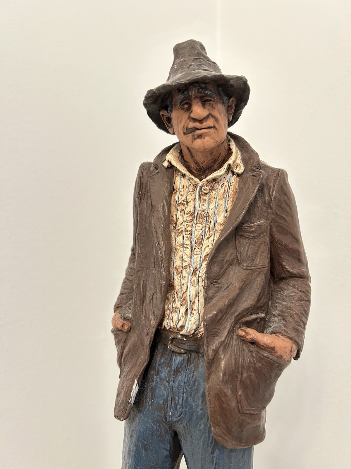 MICHAEL GARMAN Sculpture « WHITEY » Hand Painted & SIGNED 13&Prime; Street People