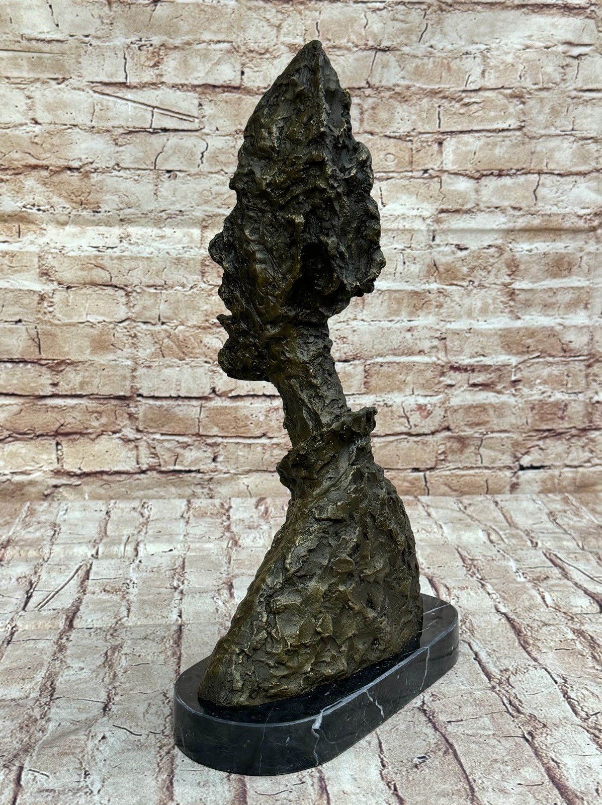 Hot Cast Rare Big Head Man Bust Bronze Sculpture Marble Figurine Cometti Figure