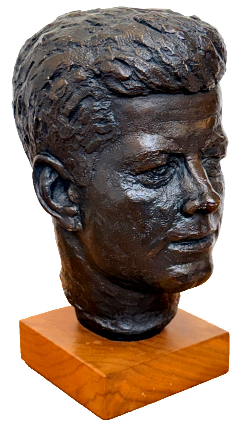 1964 John Kennedy Austin Productions President Bust Head Sculpture Vtg Mcm JFK