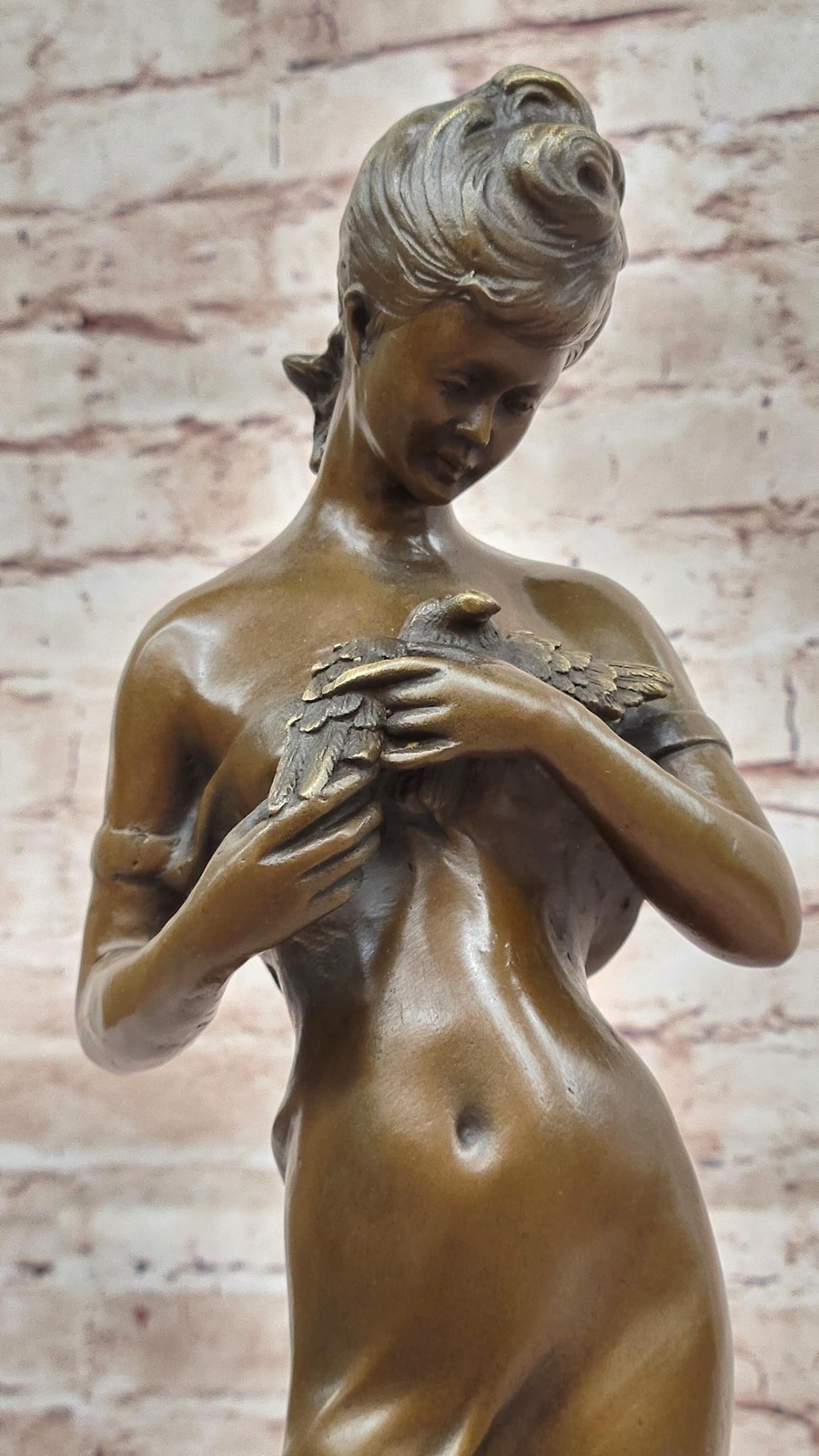 Handcrafted Fine Nude French Bronze Sculpture Standing Woman Production Statue