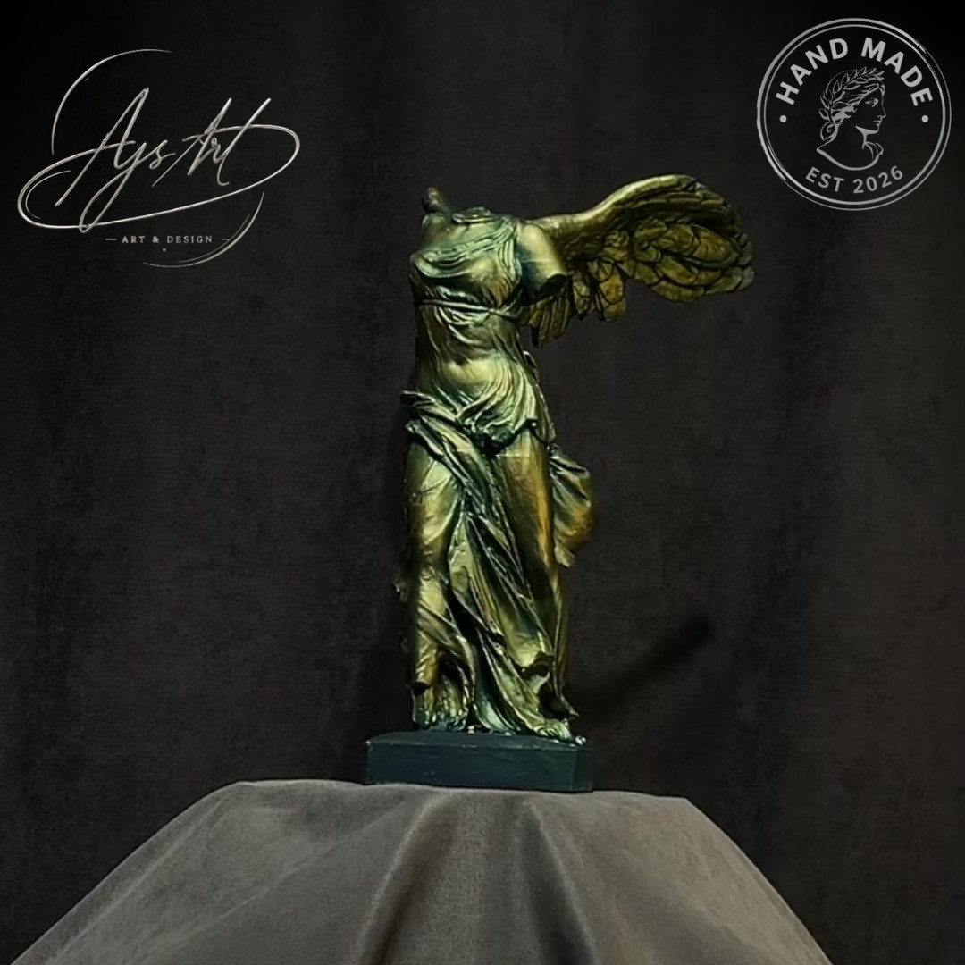 Winged, Sculpture, home decor, hand-painted, gift, greek, 3D Printed