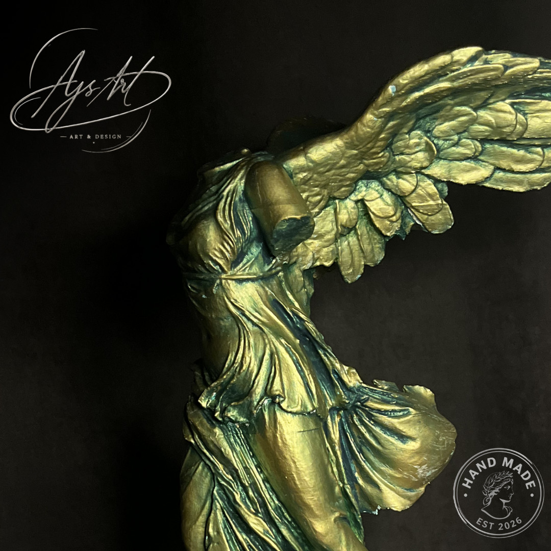 Winged, Sculpture, home decor, hand-painted, gift, greek, 3D Printed