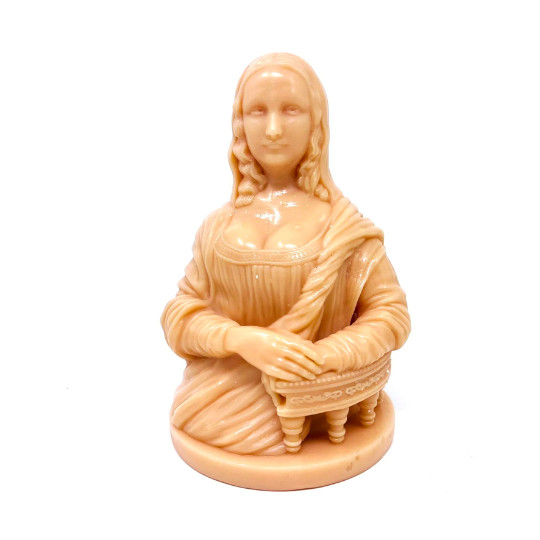 Mona Lisa bust Large figurine solid 3D Resin Print 2.25 pounds it measure 5 inch