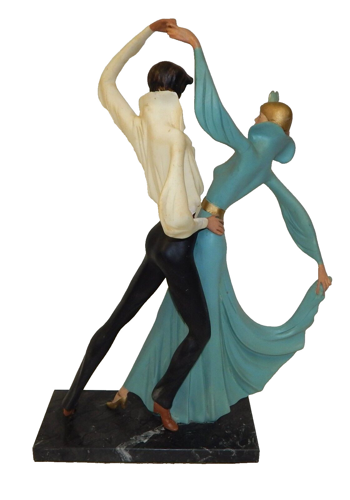 Santini Art Deco Dancing Couple Eleganza Italian Statue