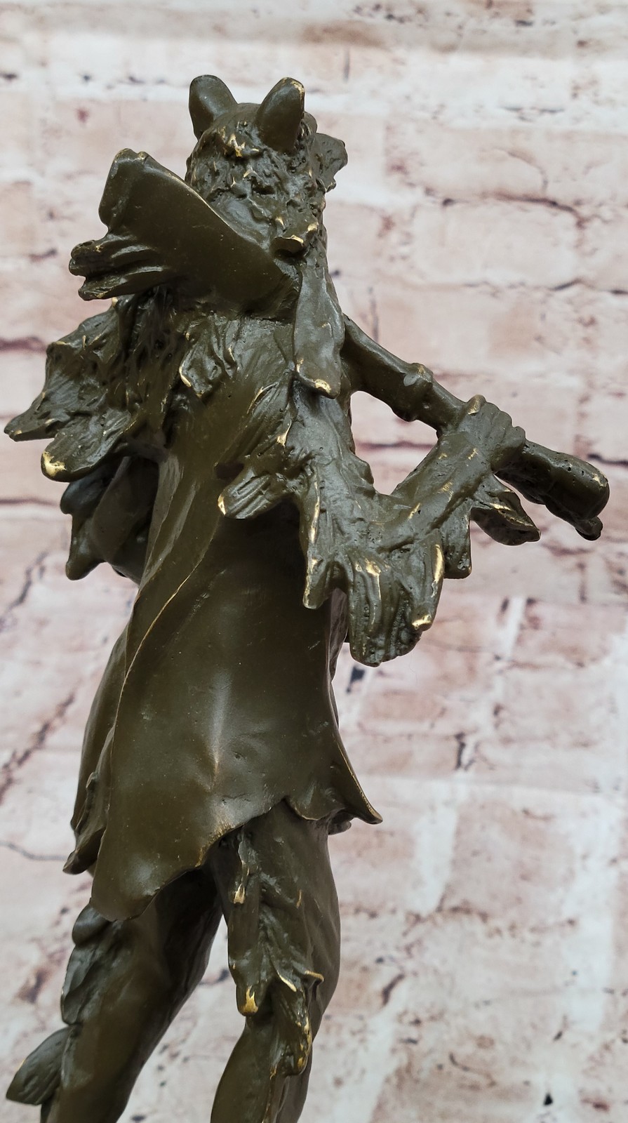 Limited Edition Indian Chief Bronze Sculpture with Headdress by C M Russell Home