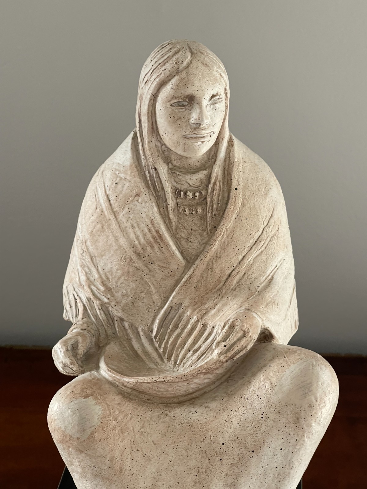 Vintage 1983 Austin Productions Marshall Sculpture Native American Seated Woman