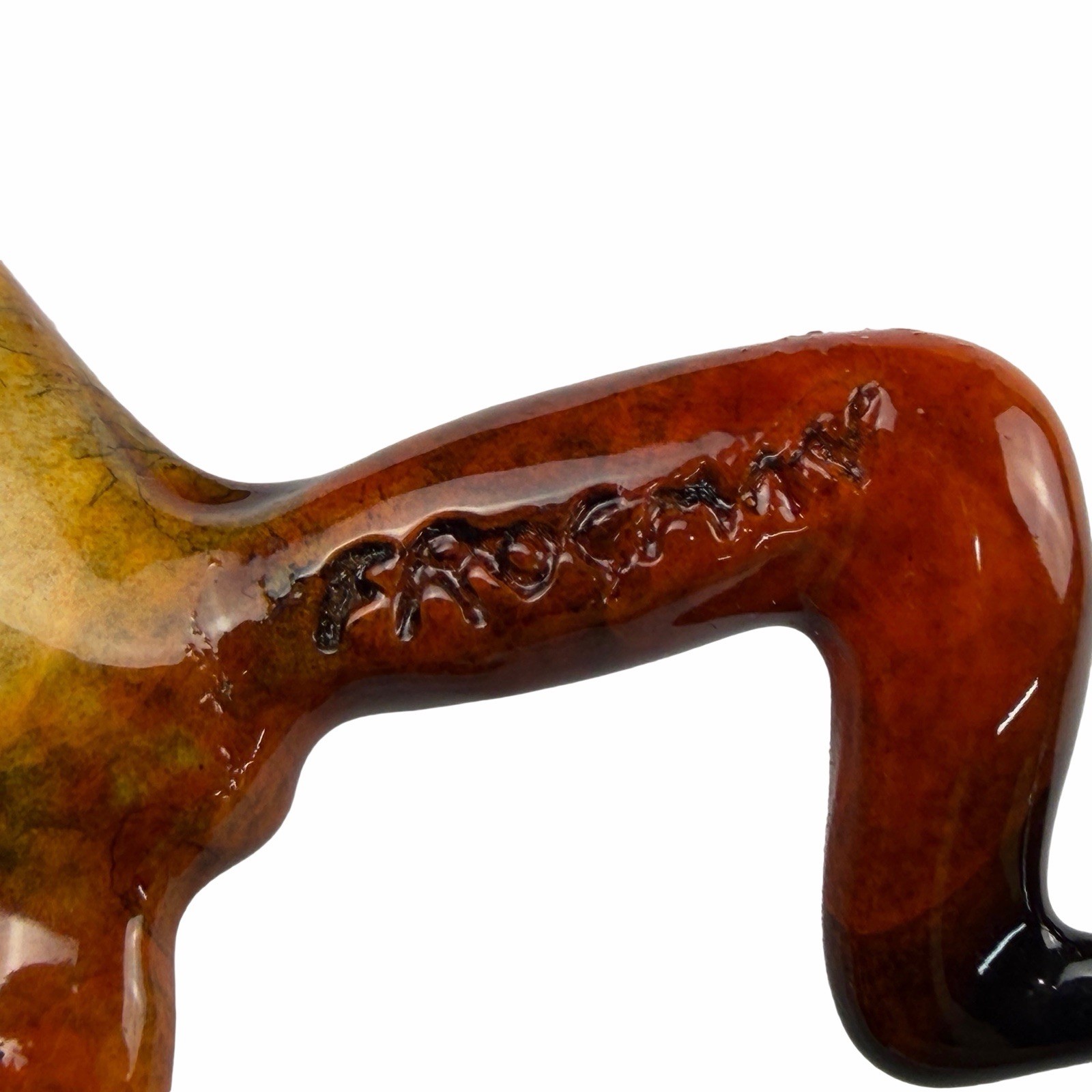 Sunset Frogman Mini Bronze Sculpture by Tim Cotterill 3.75” Frog Red