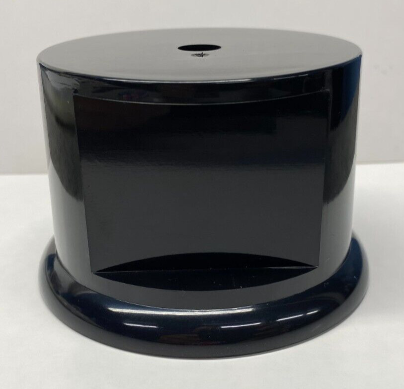 Genuine Black Acrylic Plastic Statue Trophy 3.85&Prime; Base RB-8 Custom DIY Flat Face