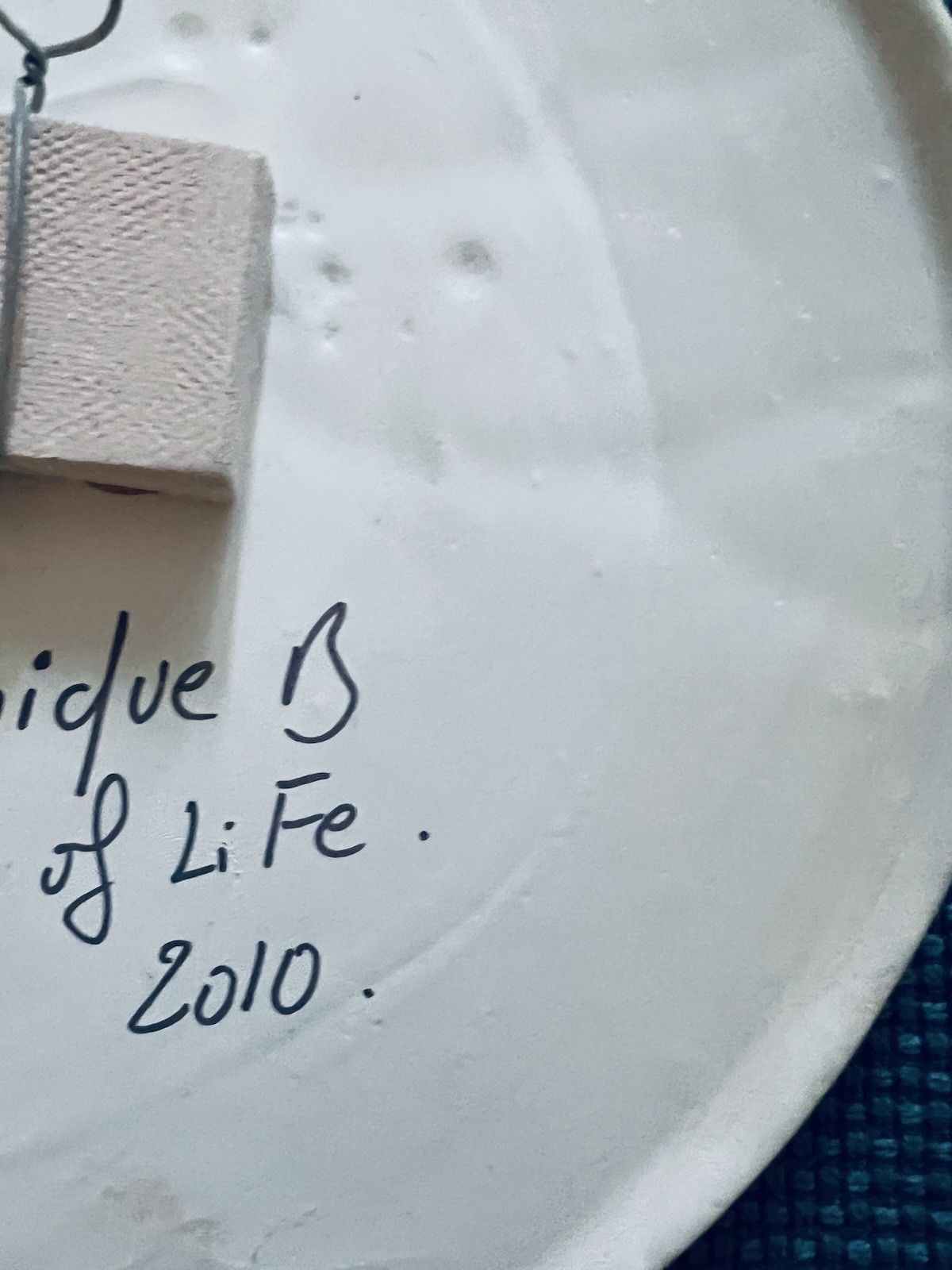 Dominique Blain Ceramic Sculpture Wall Plate « Tree Of Life” 2010. Artist Signed