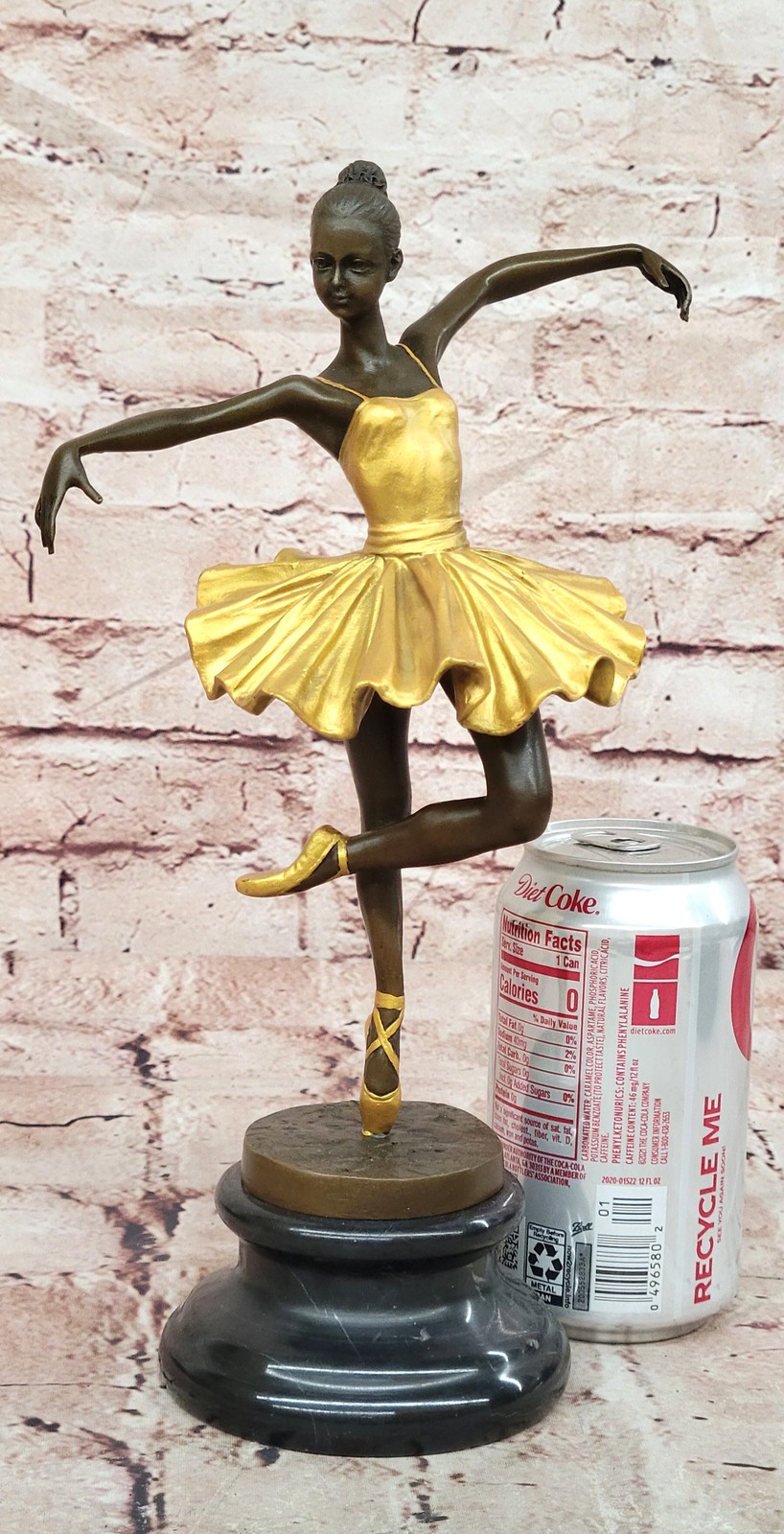 Milo Bronze Ballerina Figurine Brown Gold Patina Fine Art Statue Decor Figure