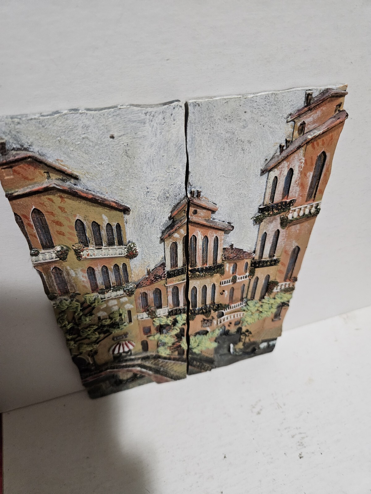 Ruane Manning Set of 2 Resin 3D Wall Art Sculpture Venice scenes 9&Prime;x3.25” »