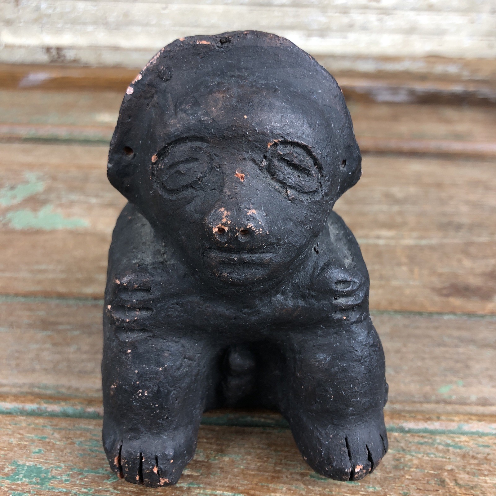 Taino Indian Art Clay Sculpture God Of Thought 4” Tall Light Wear
