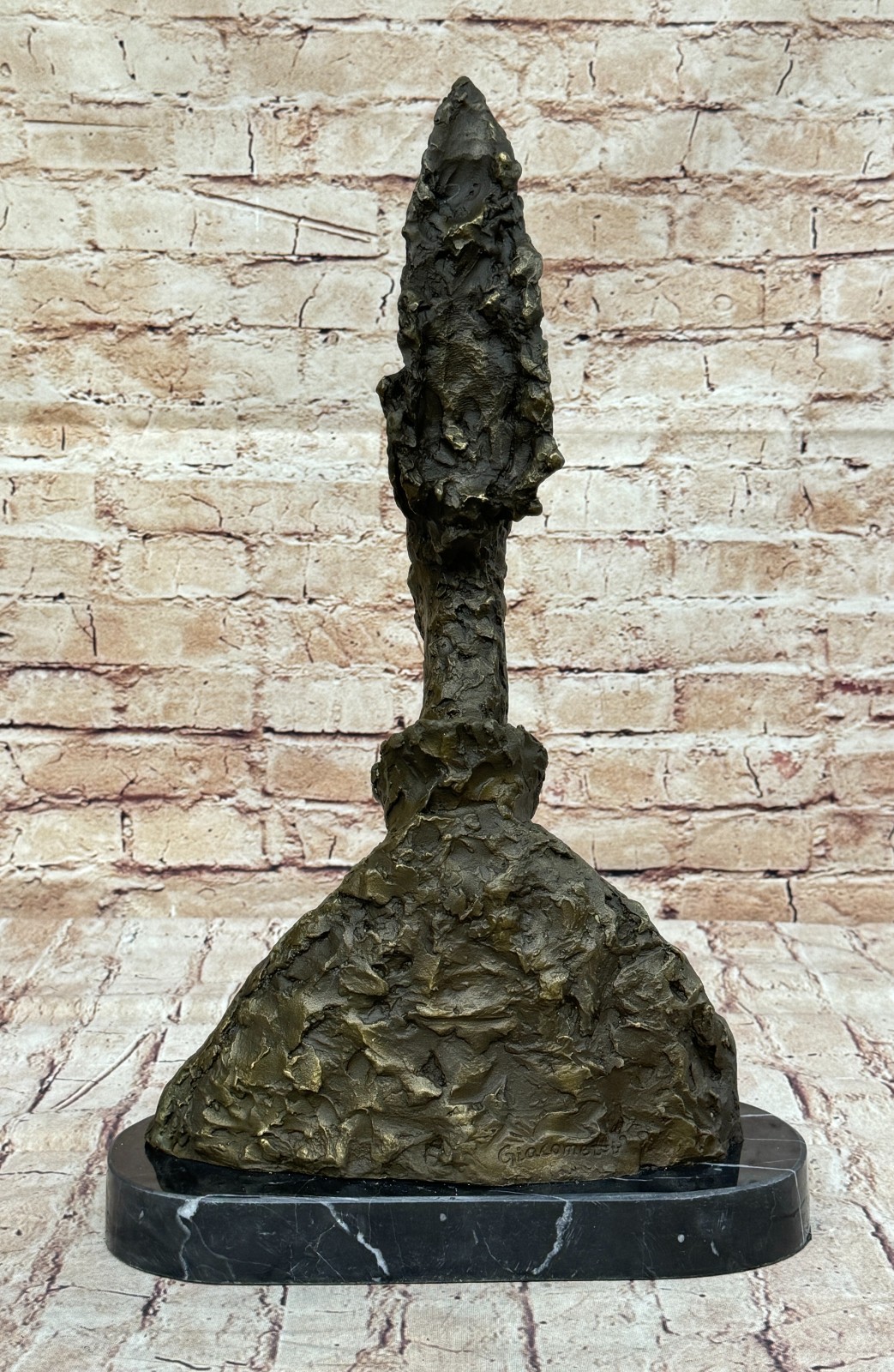 Hot Cast Rare Big Head Man Bust Bronze Sculpture Marble Figurine Cometti Figure