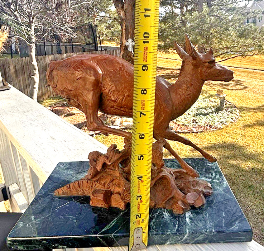 Vince Valdez Wyoming 1996 Antelope American Pronghorn Bronze Sculpture 3/50
