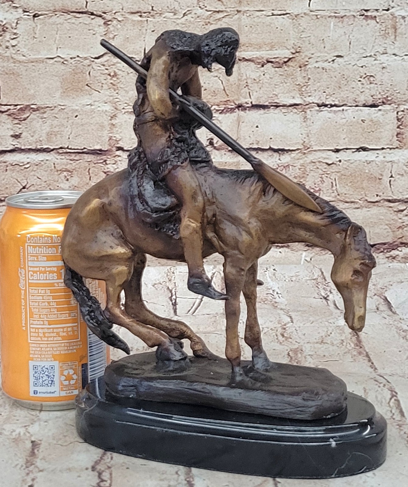 END OF THE TRAIL Statue Western Native American Indian Figure Bronze Art Gift