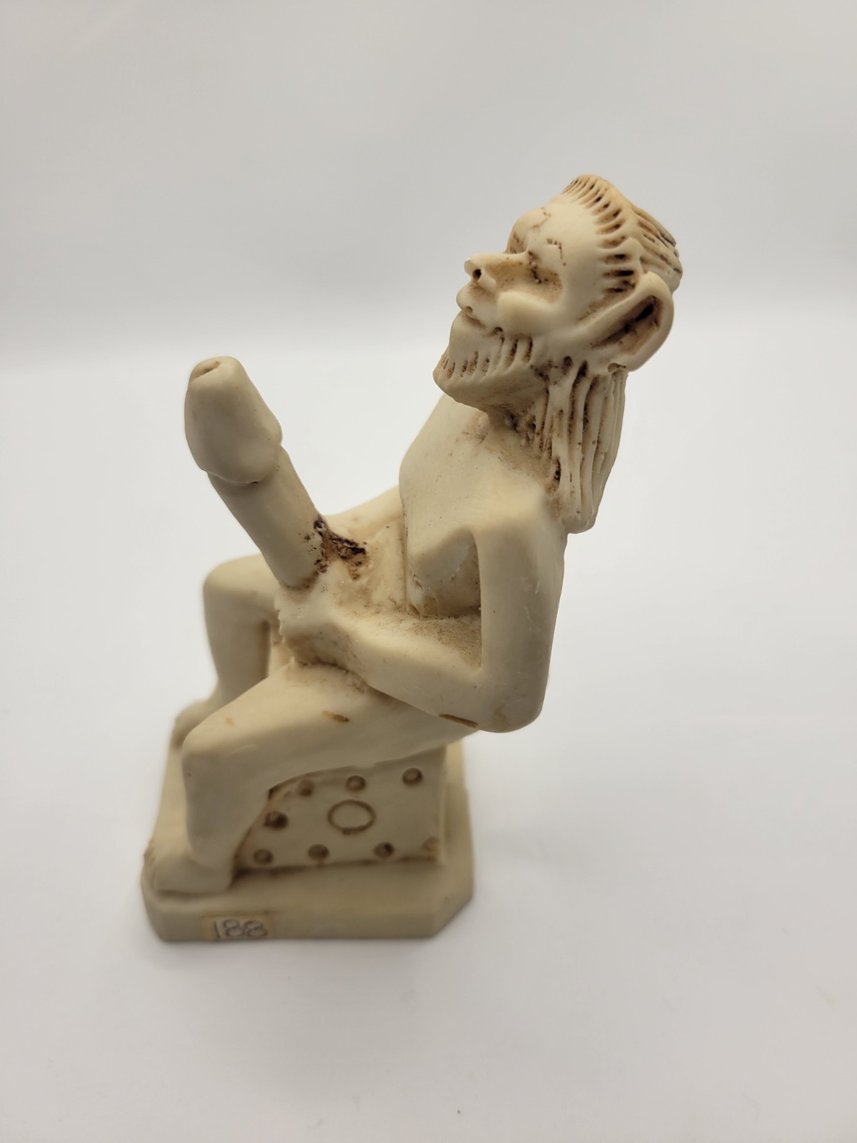 Rare ancient Greek figure of Satyr with clearly erotic features. 5 in