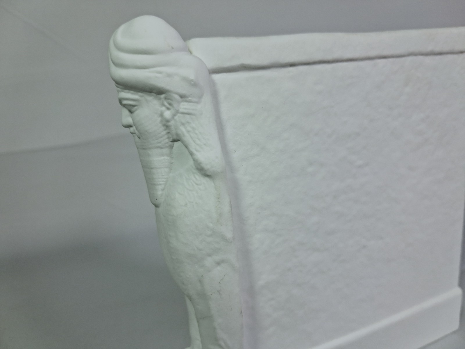 Lamassu Mesopotamia Mythological 3D Printed Statue Sculpture Pure White Nice