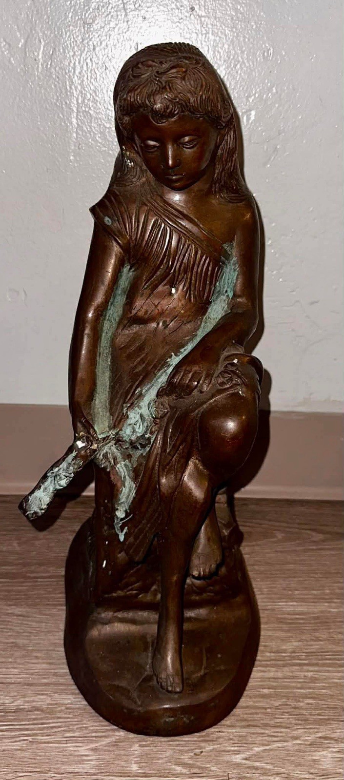 Bronze Sculpture “Lady at Rest” Statue Bronze Casting Art Decor Single Piece