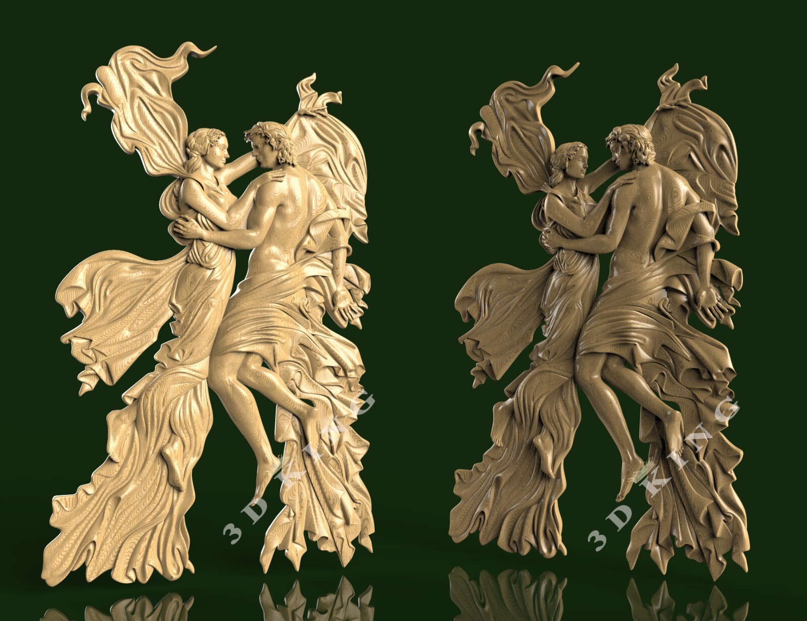 3D STL Model MAN & WOMAN 3 for CNC 3D Router 3d Printer Carving Aspire Artcam
