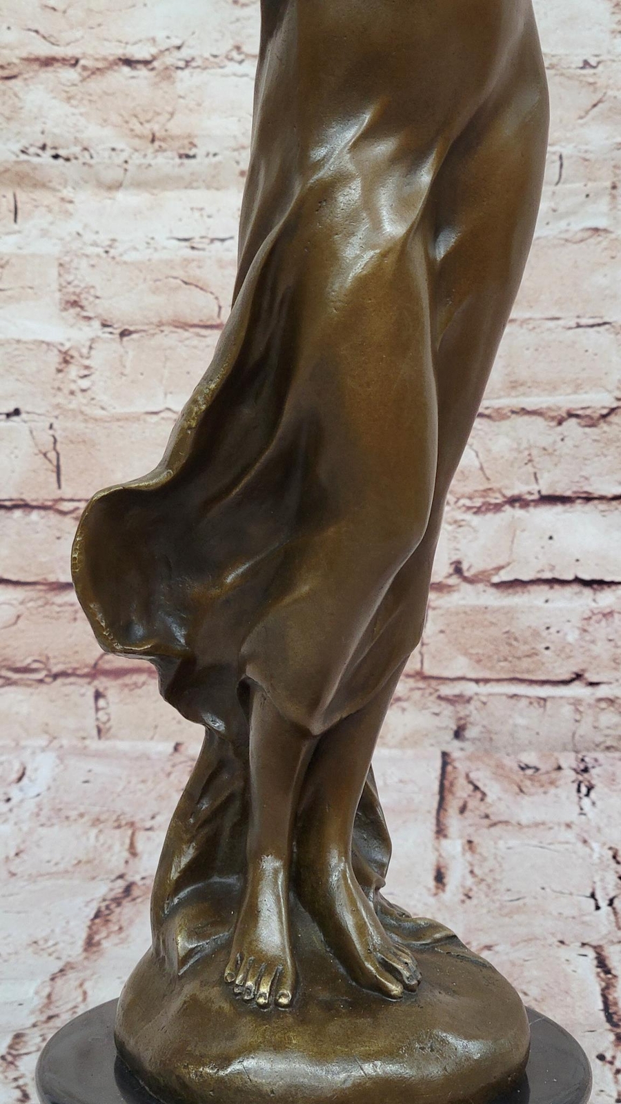 Handcrafted Fine Nude French Bronze Sculpture Standing Woman Production Statue